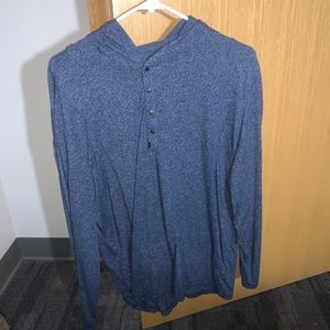 Hooded Calvin Klein 1/4 button long sleeve